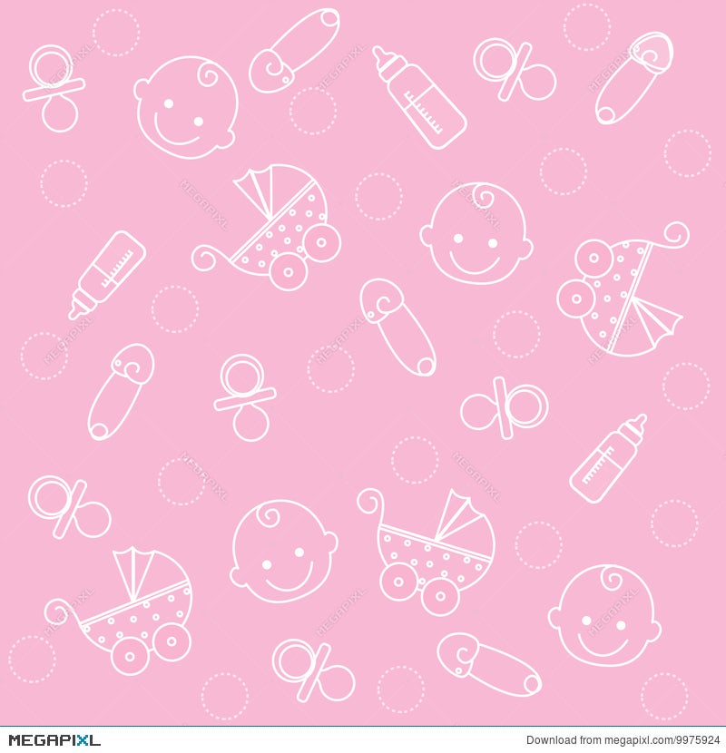 Baby Girl Background Illustration 9975924 - Megapixl