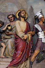 1st Stations of the Cross, Jesus is condemned to death