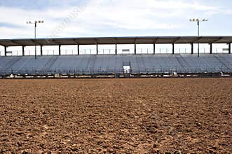 Empty rodeo arena