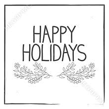 Hand written text Happy Holidays
