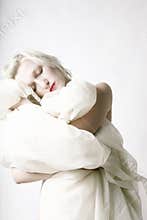 Portrait of a beauty sleeping woman