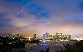 Sydney City Night Sky