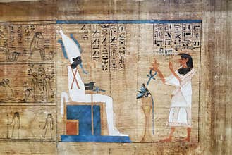 Colour mural of anceint Egyptian