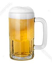 Beer in a Mug with clipping path