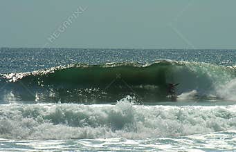 Surfing the waves of Playa Negra