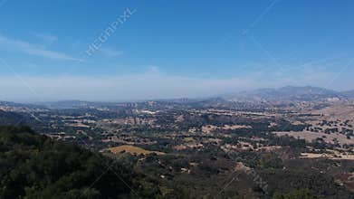 Vista Point Santa Ynez valley California aerial video