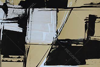 Hand drawn acrylic painting. Abstract art background. Acrylic painting on canvas. Color texture. Fragment of artwork. Brushstrokes