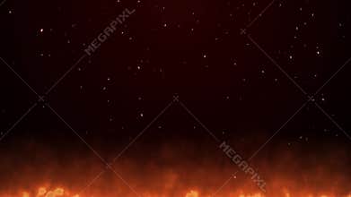 Warm fire christmas mood video background. Seamless loop circle.