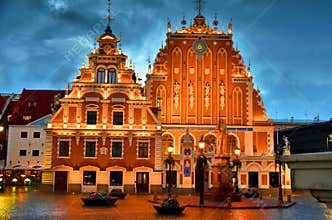 House of the Blackheads in the old town of Riga, Latvia
