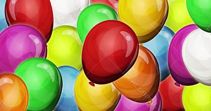 Dynamic party balloons background for game ui