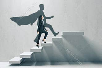 Career development and confidence concept