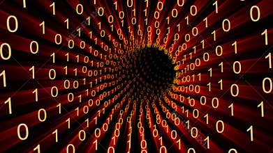 Binary data wormhole loop.