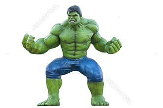 Complete statue of hulk superhero in disney paris
