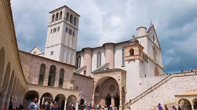 Assisi Basilica timelapse, Umbria, Italy