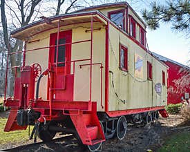 Train Caboose in Twin Lakes, Wisconsin