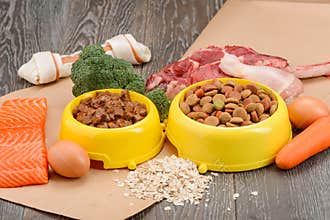 Various dog food