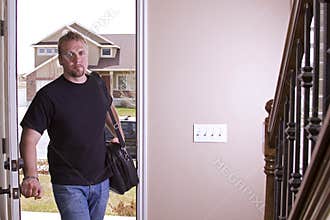 Husband Coming Home from Work