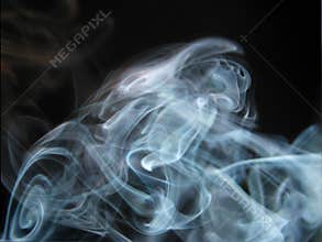 Abstract blue smoke