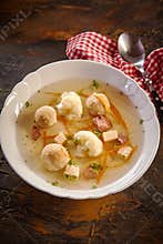 Tasty bowl of seasonal spring soup