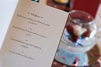 Wedding Menu