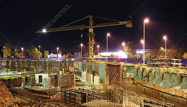 Night construction works