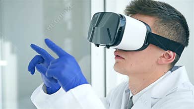 Doctor In Virtual Reality Glasses.