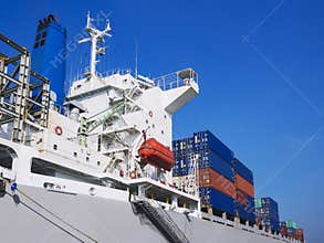 Containers Cargo shipping Logistic freight warehouse Transport Business