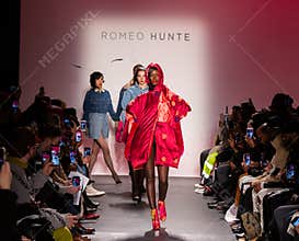 Romeo Hunte Men and Women FW19 Runway show as part of New York Fashion Week