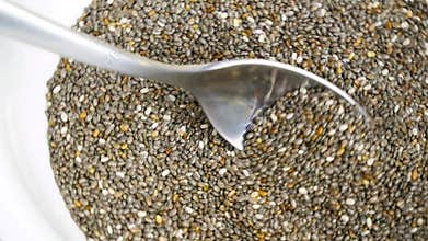 HD rotation video of Chia seeds