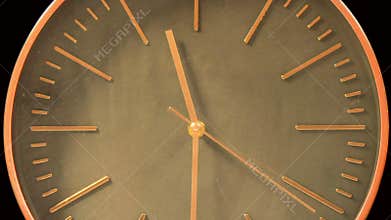 Modern Clock Face Fast Time Lapse