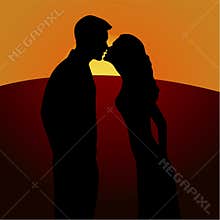 Romance kiss