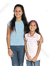 Sister Children Enjoyment Kid Support Concept