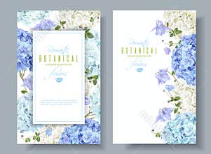 Hydrangea banners blue