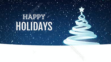 Christmas Tree Holiday Greeting Animation 4K