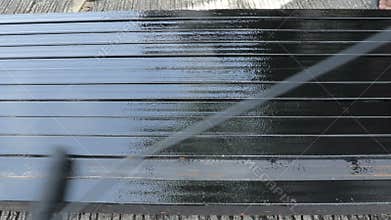 Color painting on metal box