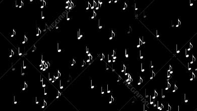 Motion the musical notes.