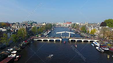Bridges of Amsterdam, view from above