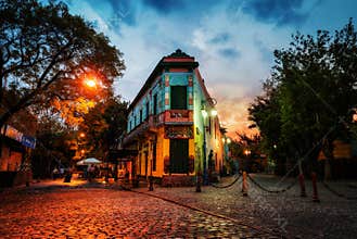 Public Square in La Boca, Buenos Aires, Argentina. Taken during