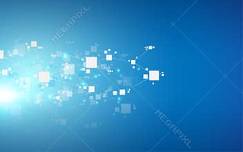 Abstract cloud telecommunications networking technology concept background