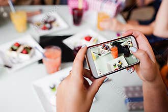 Food picture for social media. Modern lifestyle