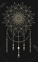 Flower Mandala. Dream catcher