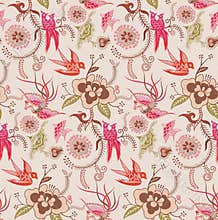 Oriental Floral and Bird Pattern 3