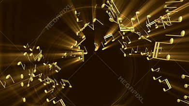 Music notes popping out of nowhere