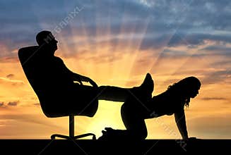 Concept of a businessman is an egoist who does not respect his employees