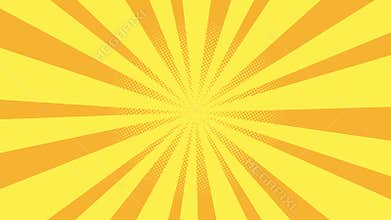 Yellow Burst background. Nice sunburst vintage style sun - Retro Pattern.