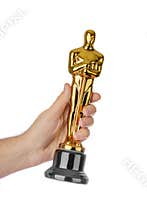 Hand with Award of Oscar ceremony