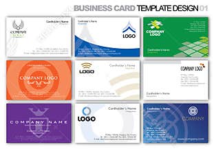 Business Card Template Design 001