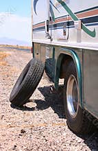 Motorhome RV Flat in Desert