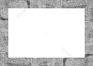 White Landscape Frame with Stone Borders