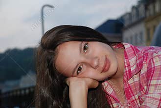Girl in the twilight